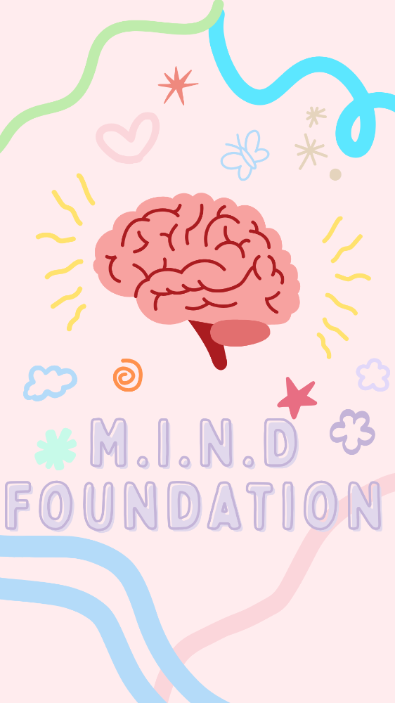 Colorful M.I.N.D. Foundation brain illustration